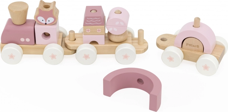 Lankstus konstravimas su 3 vagonais ir 14 kaladėlių