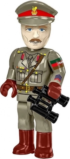 Karininko figūrėlė ir modelio pavadinimo plytelė