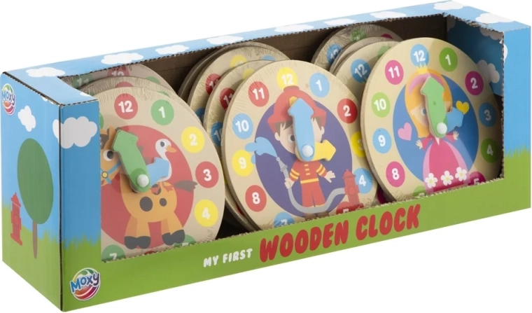 Žaismingas laiko mokymasis su spalvotu ciferblatu