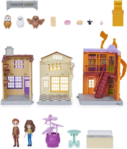 Lively Diagon Alley with lights and sounds
