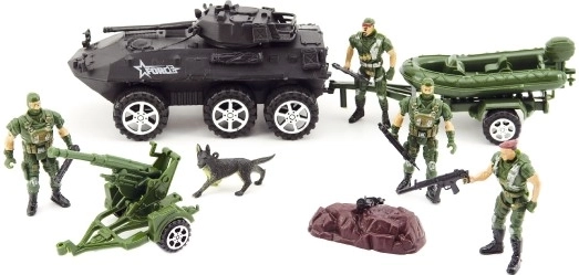 Transporto priemonė, patranka ir valtis tikroviškoms misijoms