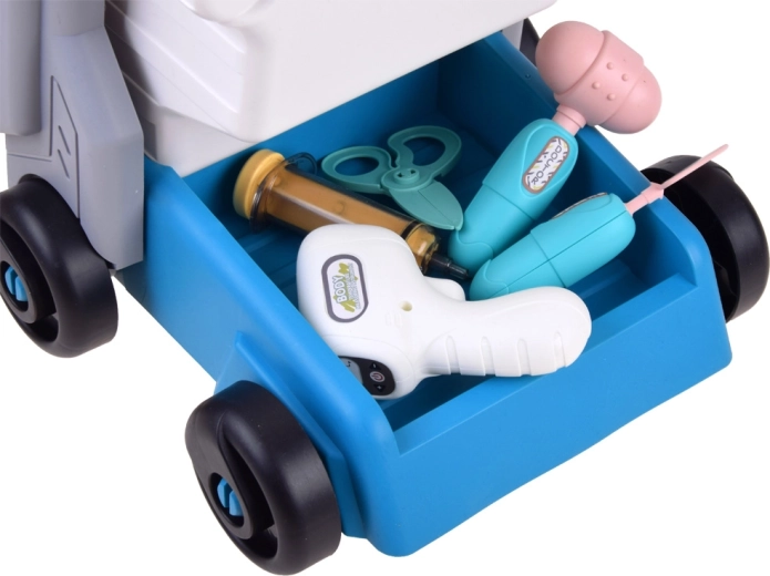 Mobilus vežimėlis su laikymo spintele