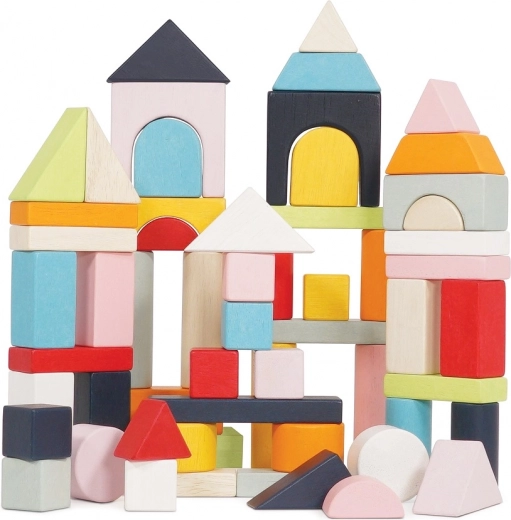 Creative building with 60 colorful shapes