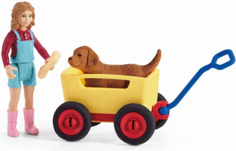 Pull-along cart with working wheels