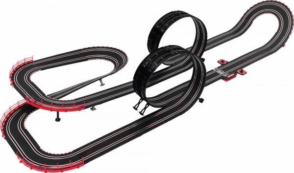 Action-packed track with loop and vertical wall