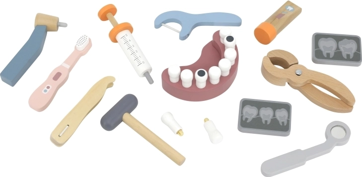 Realistiniai įrankiai ir dantų modelis