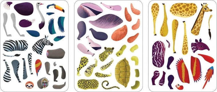 Over 70 magnets for make-your-own animals
