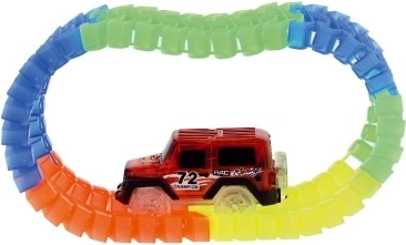 Automobiliukas su 3 mirksinčiomis švieselėmis