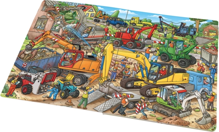 Milžiniškos ir detalios statybvietės iliustracijos