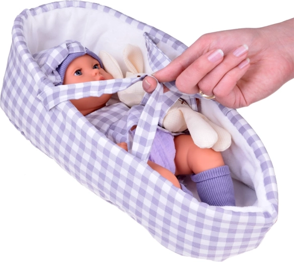 Tekstilinis krepšelis su rankenomis patogiam nešiojimui