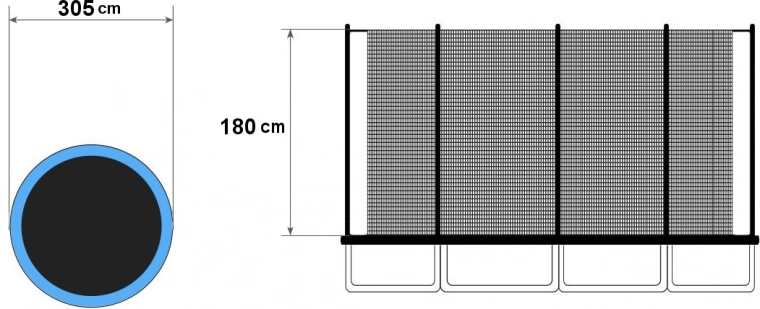 Universalus pritaikymas 305–312 cm, 8 stulpai