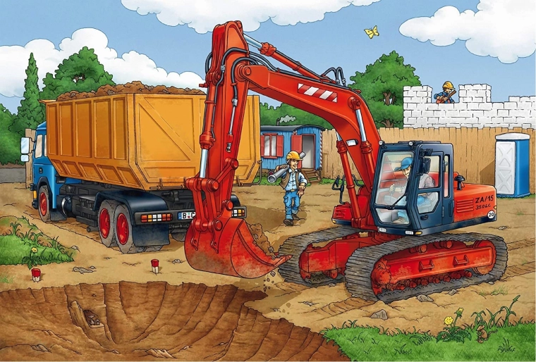 Detailed construction scenery