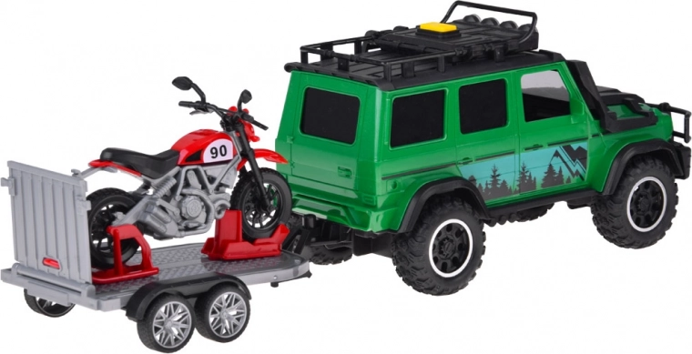 Nuleidžiama rampa ir saugus motociklo pervežimas