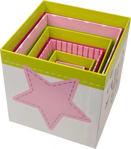 Dėliojimas į bokštą ir sudėjimas vienas į kitą