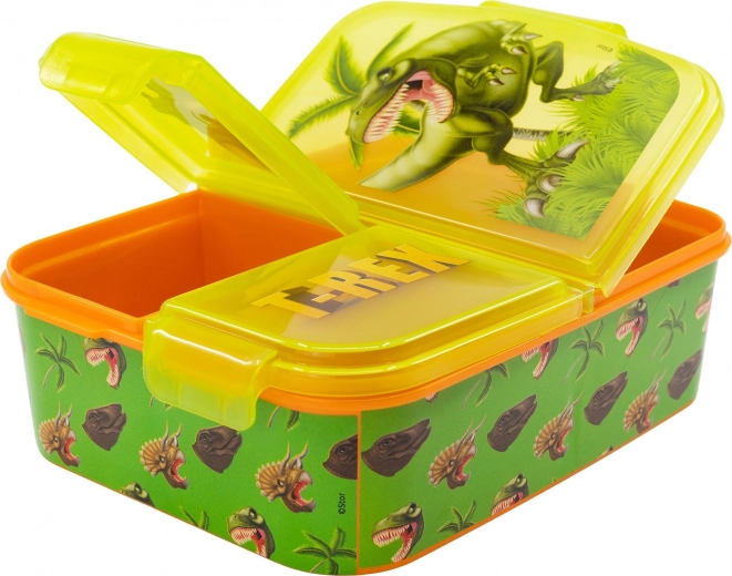 Linksmas dizainas su T‑Rex