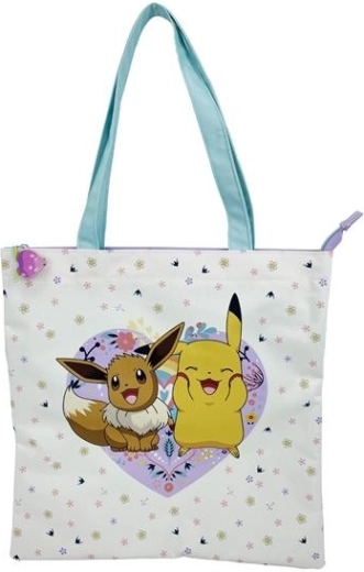 Mielas gėlių dizainas su Pikachu ir Eevee
