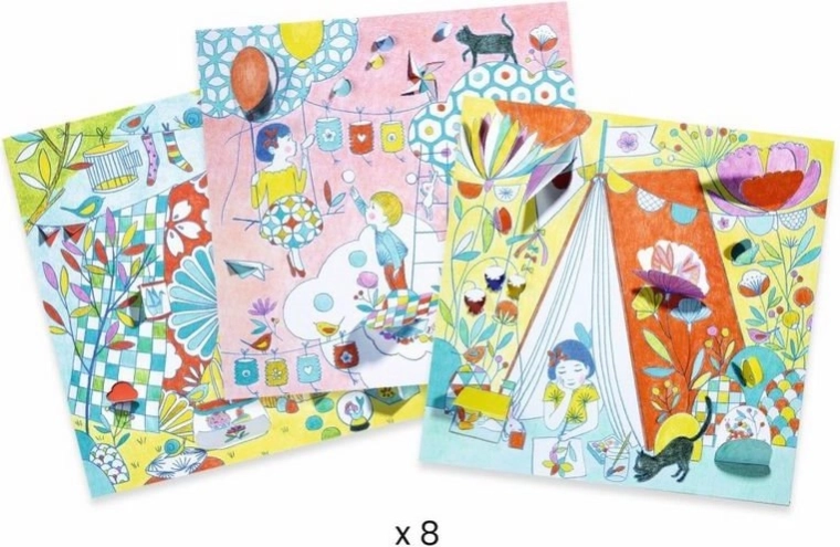 8 kūrybinių kortelių rinkinys