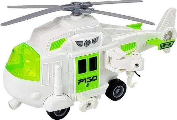 Veikianti gervė su kabliu sraigtasparnyje