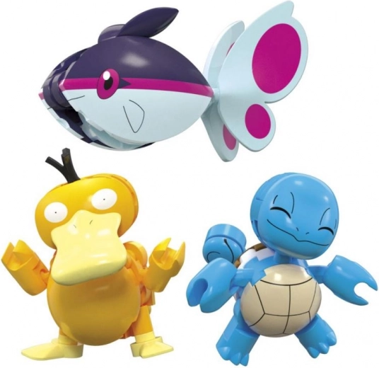 Trys ikoniškos POKÉMON figūrėlės