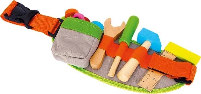 Colorful wooden tool belt