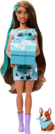 Lėlė su žvaigždėtu įvaizdžiu ir mielu korgiu