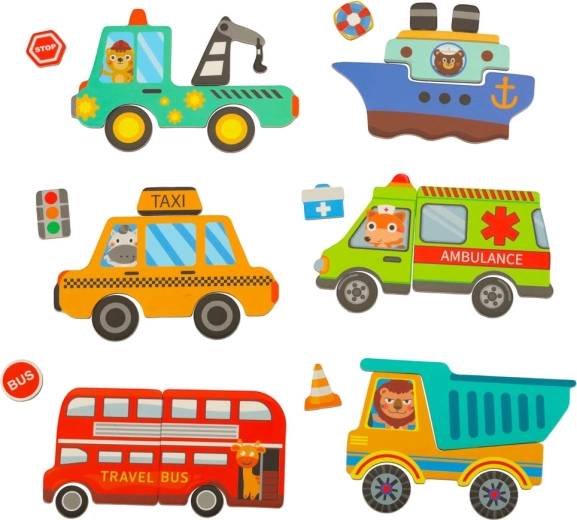 Mėgstamos transporto priemonės ir gyvos scenos