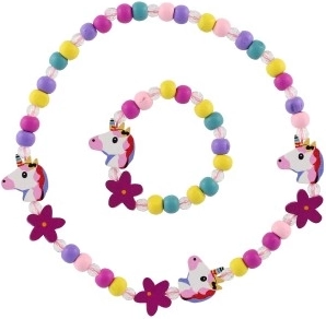 Spalvotas karolių ir apyrankės rinkinys