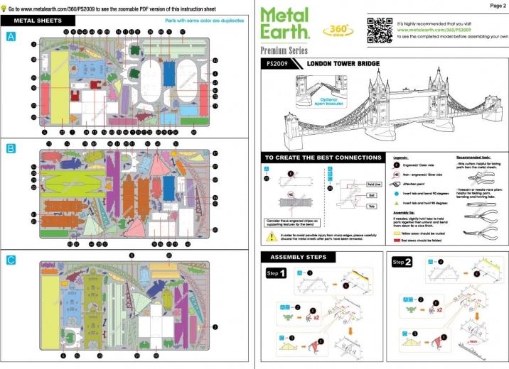 Aiškūs metaliniai lakštai ir instrukcija