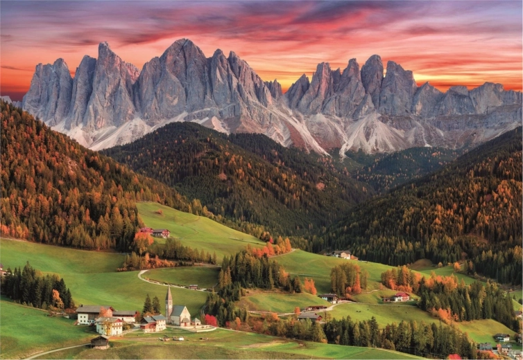 Kvapą gniaužiantis Val di Funes motyvas