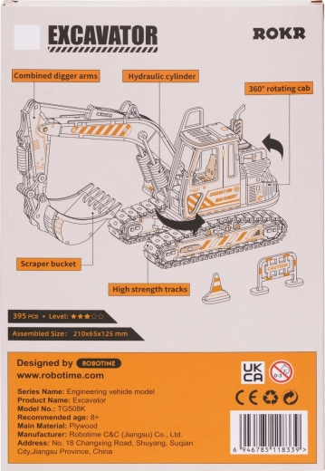 Judančios dalys kaip tikrame ekskavatoriuje
