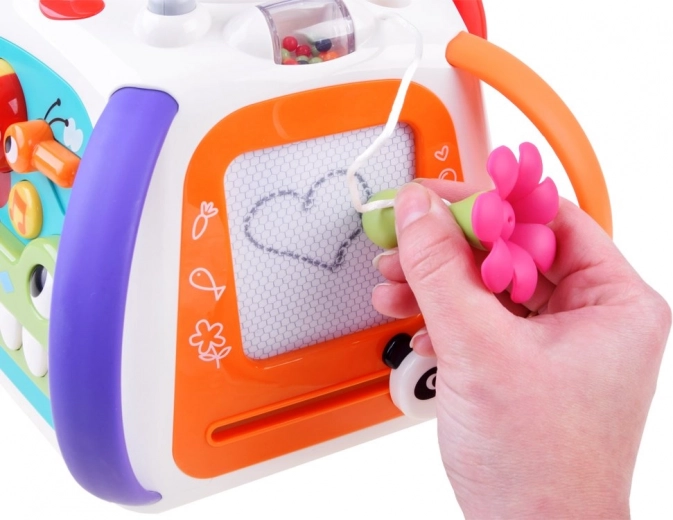 Piešimas ant mini lentelės ir optinės animacijos