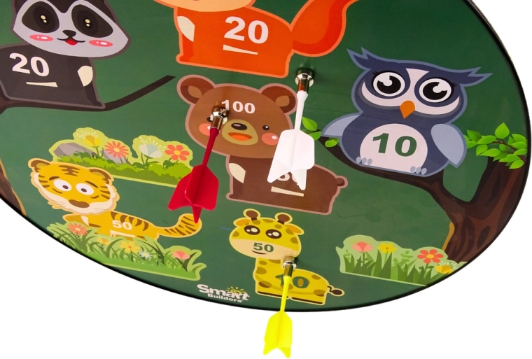 Colorful animal target with scoring