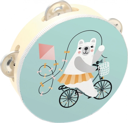 Tamburinas su meškiuku džiugiam ritmui