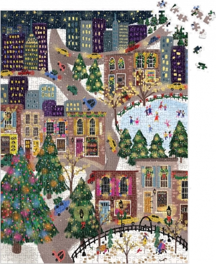 Šventiška miesto scena, pilna detalių