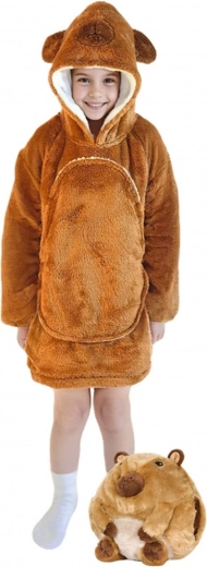 Milžiniška kišenė ir gobtuvas su ausytėmis