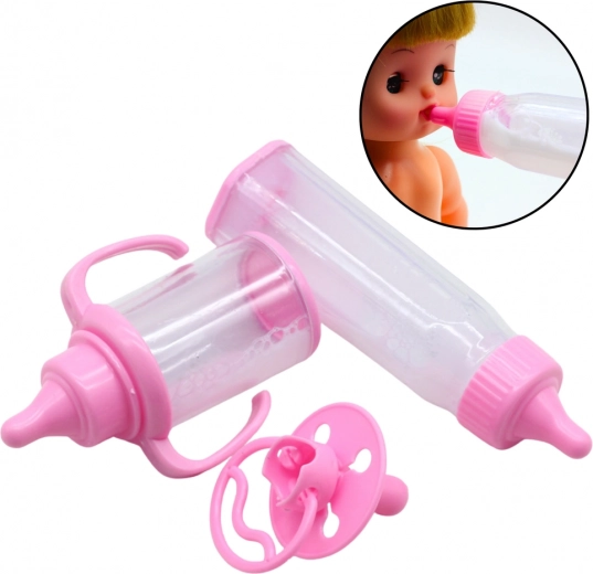 Žaisliniai buteliukai su dingstančiu pienu