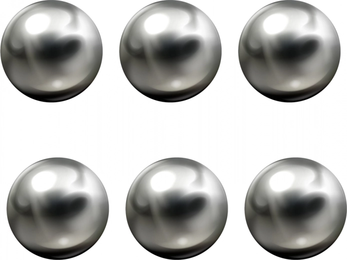 Pilnas rinkinys su 6 metaliniais rutuliukais