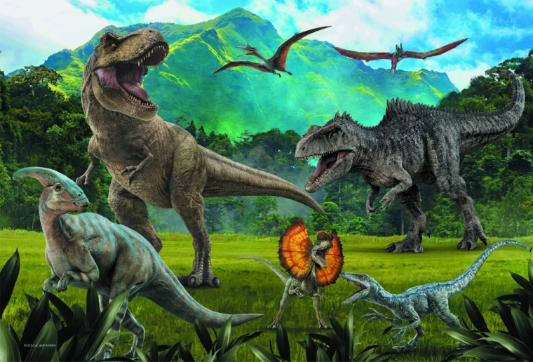 Ryškios spalvos ir mėgstami dinozaurai