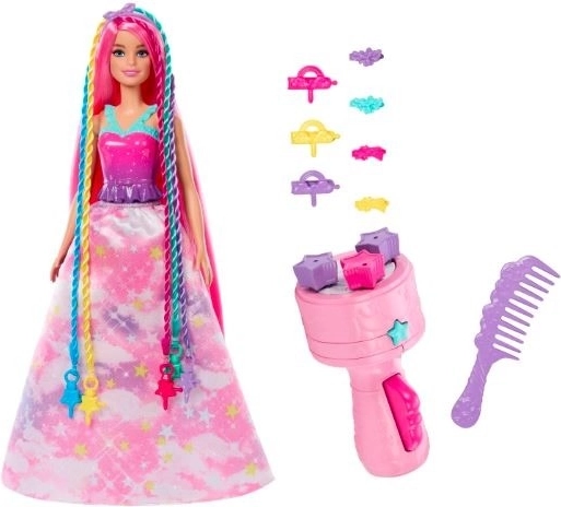 Princess look and long rainbow hair
