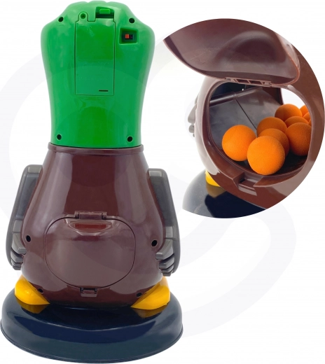 Patogus kamuoliukų laikymas anties korpuse