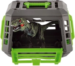 Dinozauras saugiai laikomas ir paruoštas žaidimui