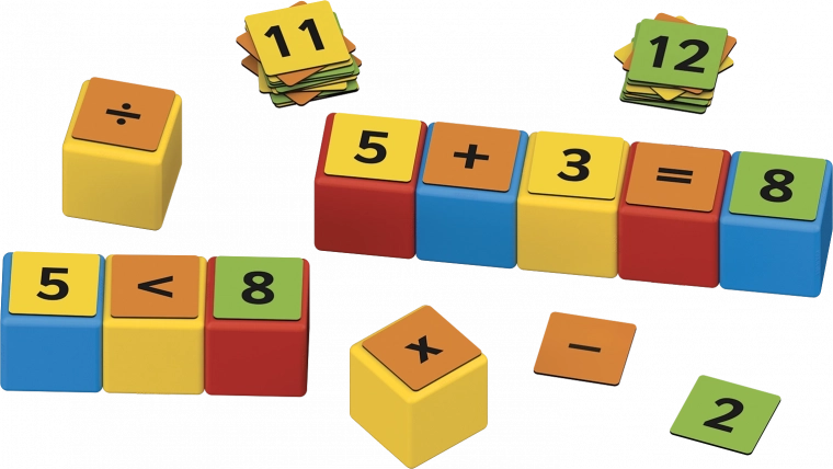 Matematika žaismingai: skaičiavimas su segtėmis ir kubeliais