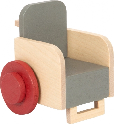 Visiškai medinis neįgaliojo vežimėlis