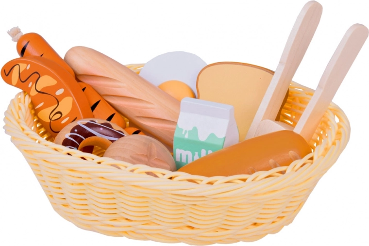 Elegantiškas pintas krepšelis su žnyplėmis