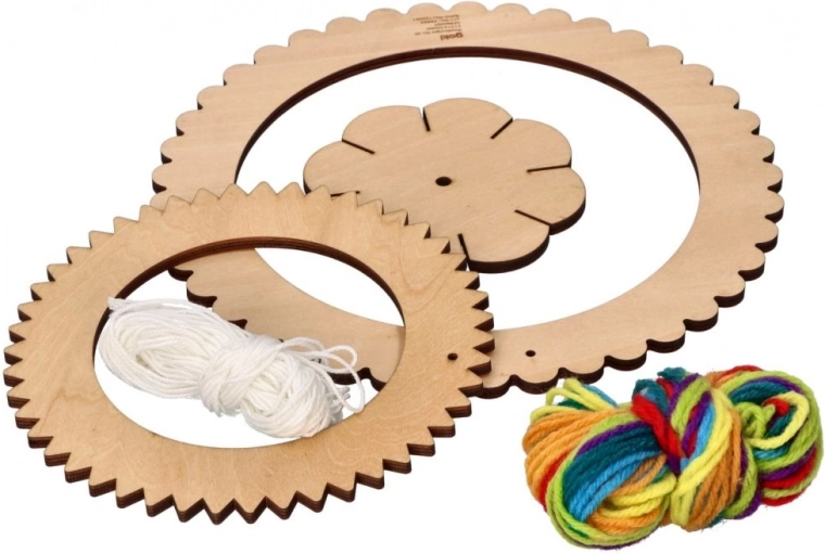 Tvirti mediniai rėmeliai tolygiam audimui