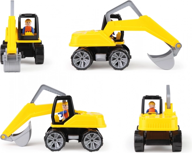 Visiškai mechaniškai funkcionali strėlė ir kaušas