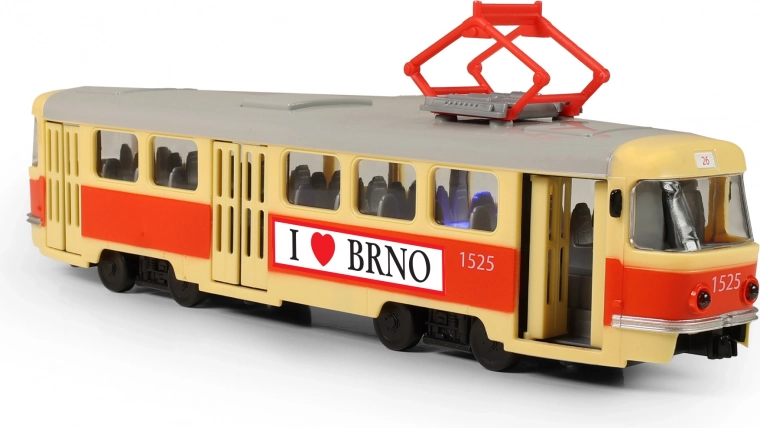 Čekų stotelių pranešimai kaip tikrame tramvajuose