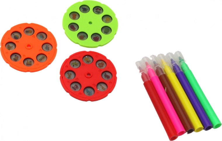 3 interchangeable slides with various themes
