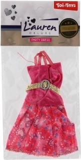 Suknelė su rožiniais ir auksiniais akcentais