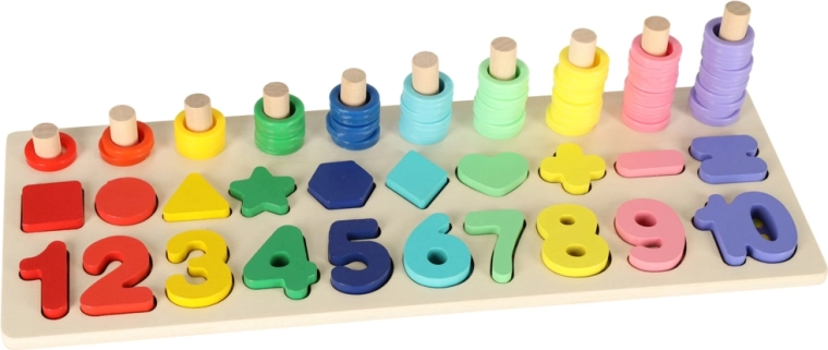 Abacus with rings for hands-on counting
